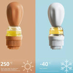 2 in 1 Glass Olive Oil Dispenser Bottle with Silicone Brush