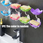 Wall Mounted Flower Shape Soap Holder with Drain