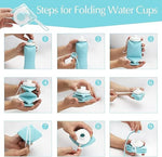 Silicone Folding Water Bottle for Travel, Gym, Hiking & Office