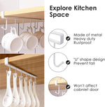 Under Shelf Hanging Hooks Organizer Rack