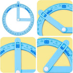 Multi Angle Measuring Protractor Ruler 360 Degree Rotating Tool