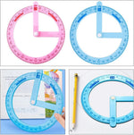Multi Angle Measuring Protractor Ruler 360 Degree Rotating Tool
