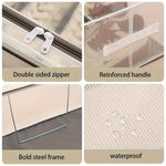 Clear Foldable Shoe Storage Box – Transparent Dustproof Stackable Organizer
