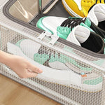 Clear Foldable Shoe Storage Box – Transparent Dustproof Stackable Organizer