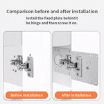 Heavy Duty Hinge Repair Plate with Screws for Cabinet Door & Wardrobe