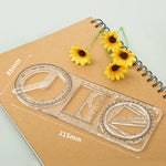 Multifunctional Geometry Ruler – Ideal for Math & Craftwork