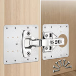Heavy Duty Hinge Repair Plate with Screws for Cabinet Door & Wardrobe